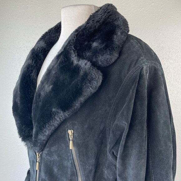 Metropolitan Belted Leather Jacket Size M EUC - Picture 4 of 9